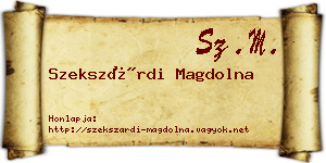 Szekszárdi Magdolna névjegykártya
